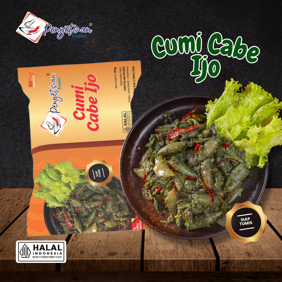 

PENYETS.AN CUMI TUMIS CABE IJO ( pedas sedang ) 100 gram