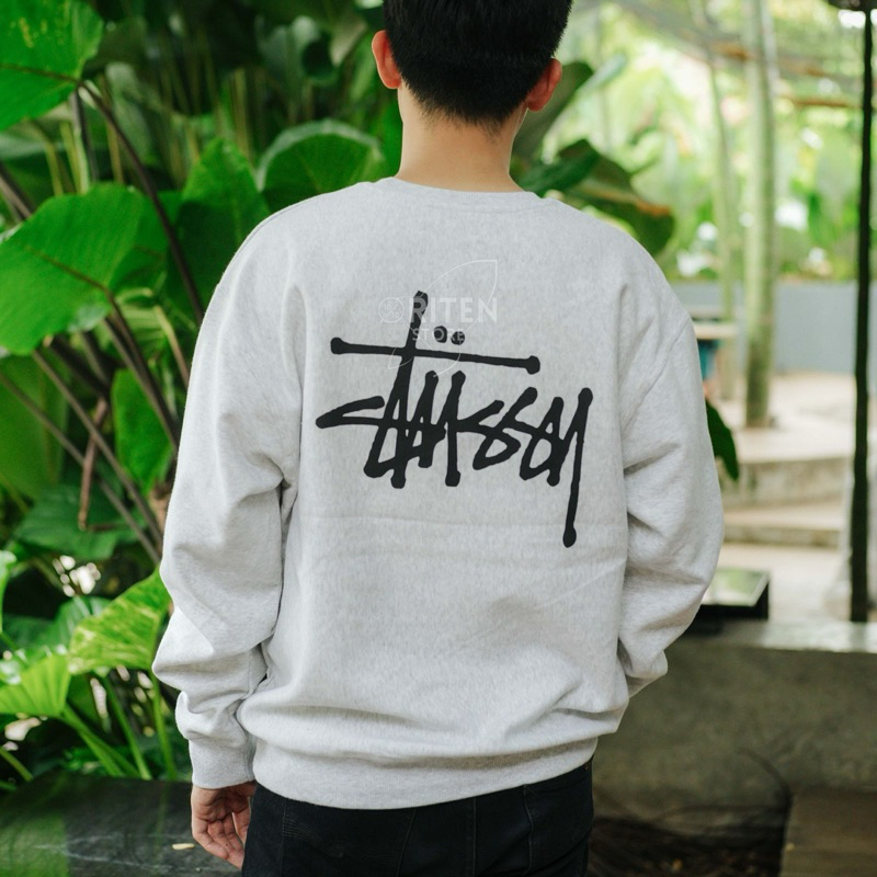 Stussy Basic Sweater Ash Heather Original