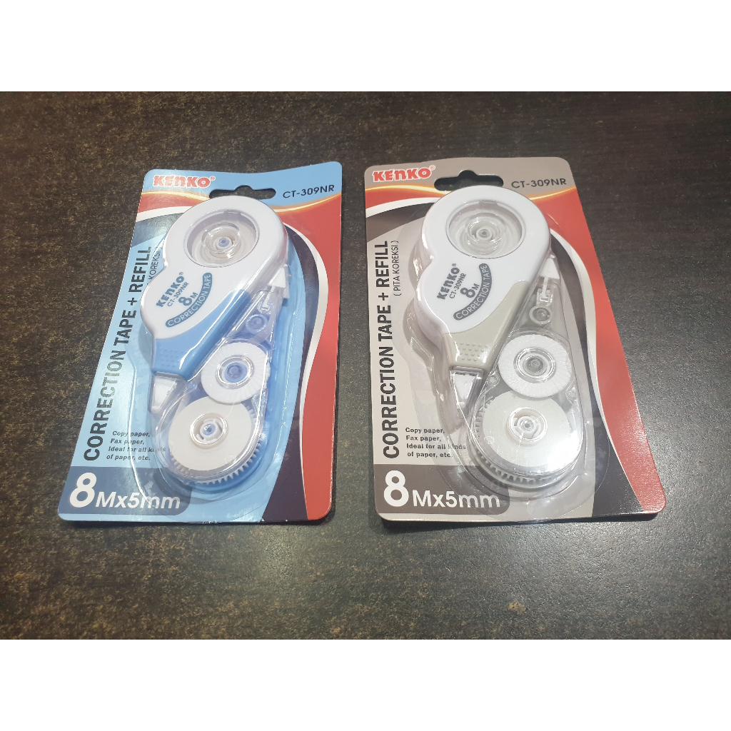 

TIPEX KERTAS, CORRECTION TAPE KENKO CT-309NR 8 Meter x 5mm + REFILL