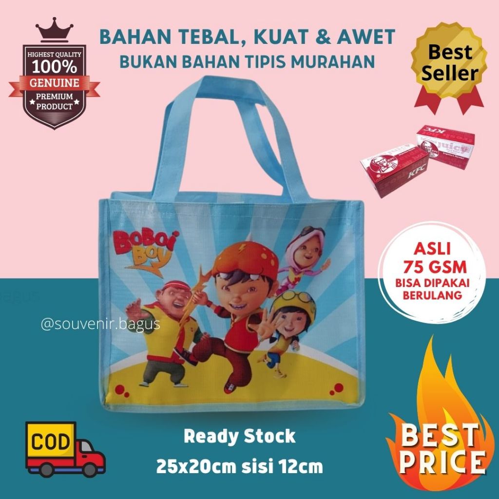 

Tas Ultah Boboiboy Goodie Bag Ulang Tahun Anak Boboi boy Tas Souvenir hampers kartun malaysia
