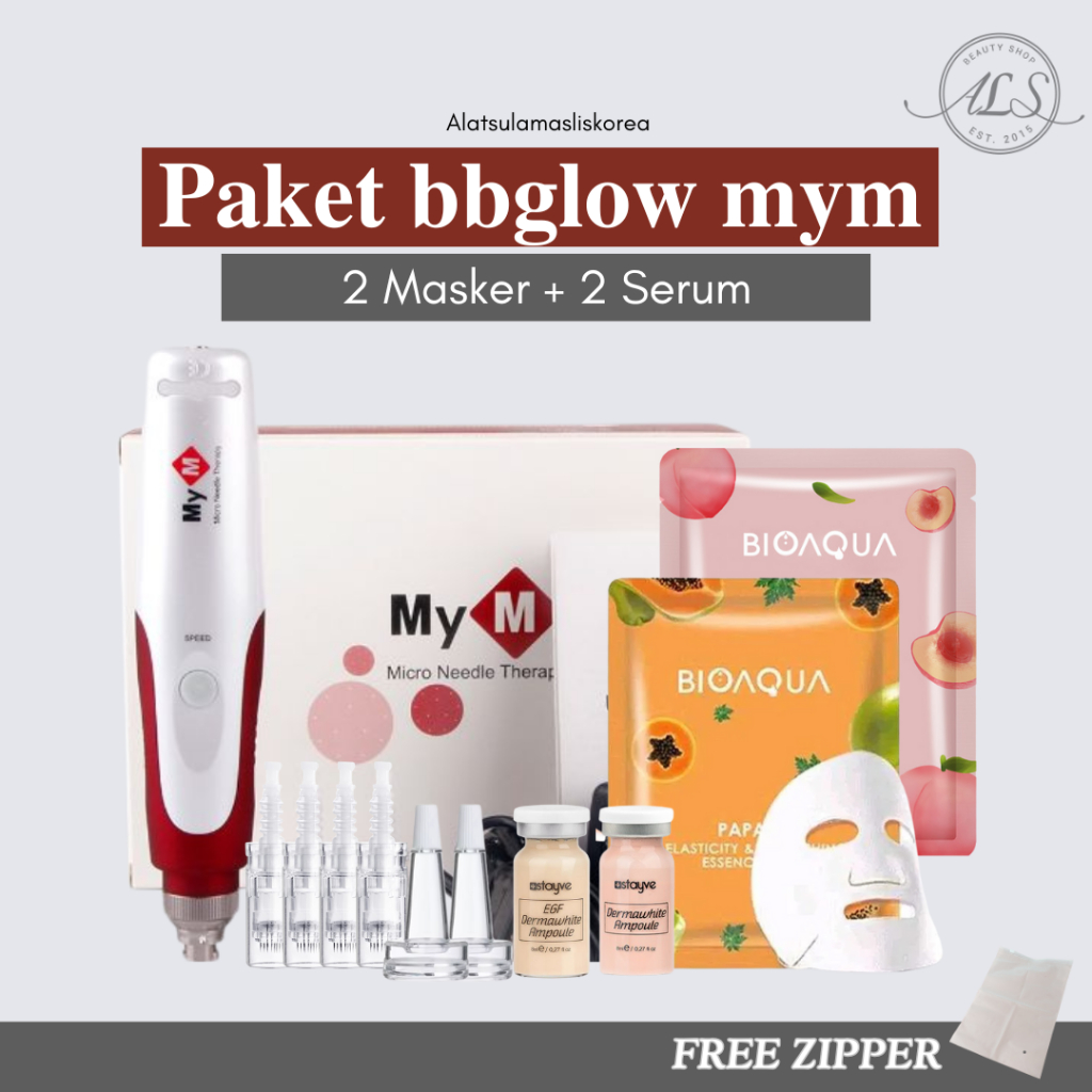 PAKET MYM DERMAPEN BOPENG DERMAROLLER LENGKAP ORIGINAL