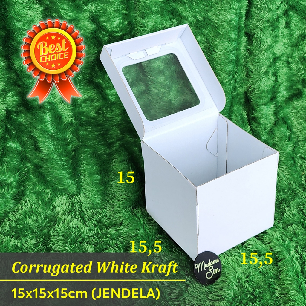 

KOREAN CAKE BOX - DUS MIKA - KOTAK KADO 15x15x15 (JENDELA) - WK