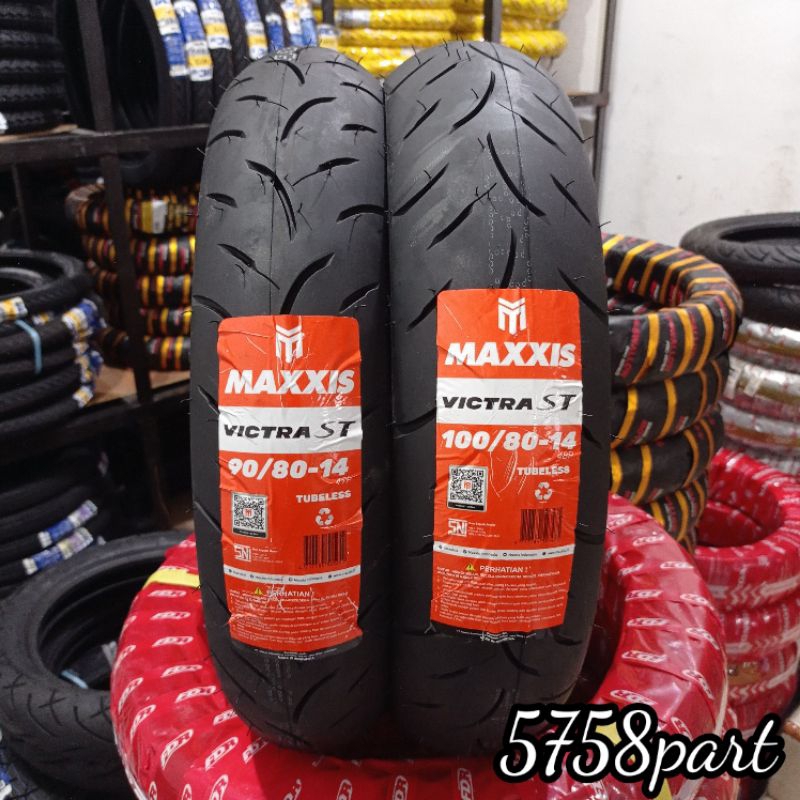 BAN MAXXIS VICTRA TUBLES 90/80-14, 100/80-14 ORIGINAL 100% VARIO 150
