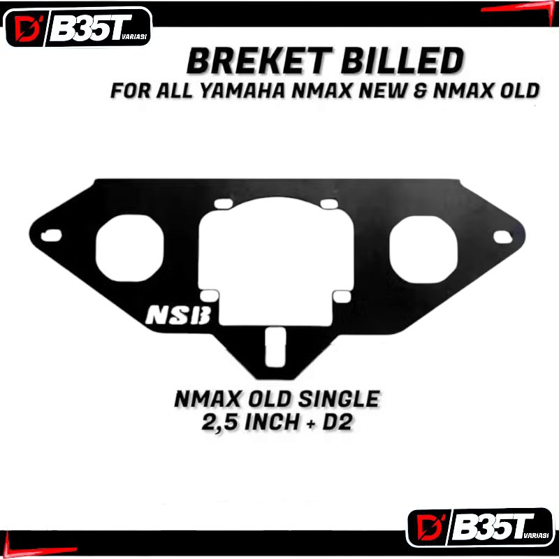 Breket Dudukan Lampu Projie Biled 2,5 Inch Yamaha Nmax Old/Nmax Lama Breket Biled Nmax Old