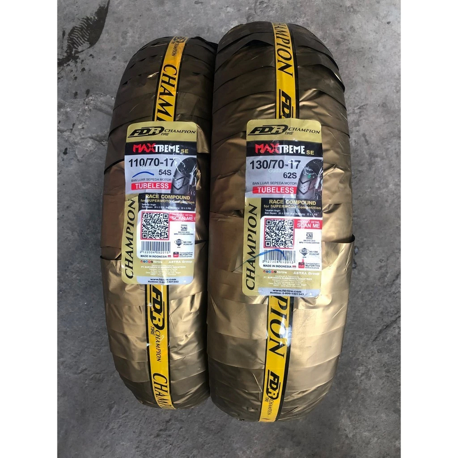 Diskon ( Soft Compound ) Maxtreme Se !! Fdr Champion Tire (Cek Varian!! 110 Atau 130 70 17 ) Tl Free