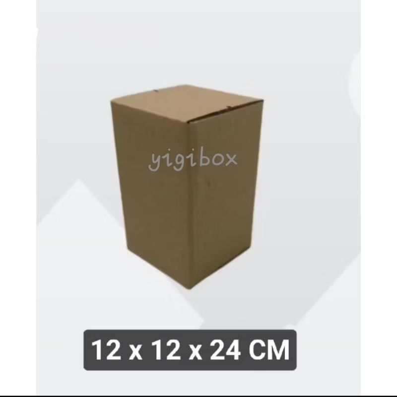 

Kardus Karton Box Ukuran 12x12x24 CM.... ST Single Wall Polos Untuk Packing Souvenir dll