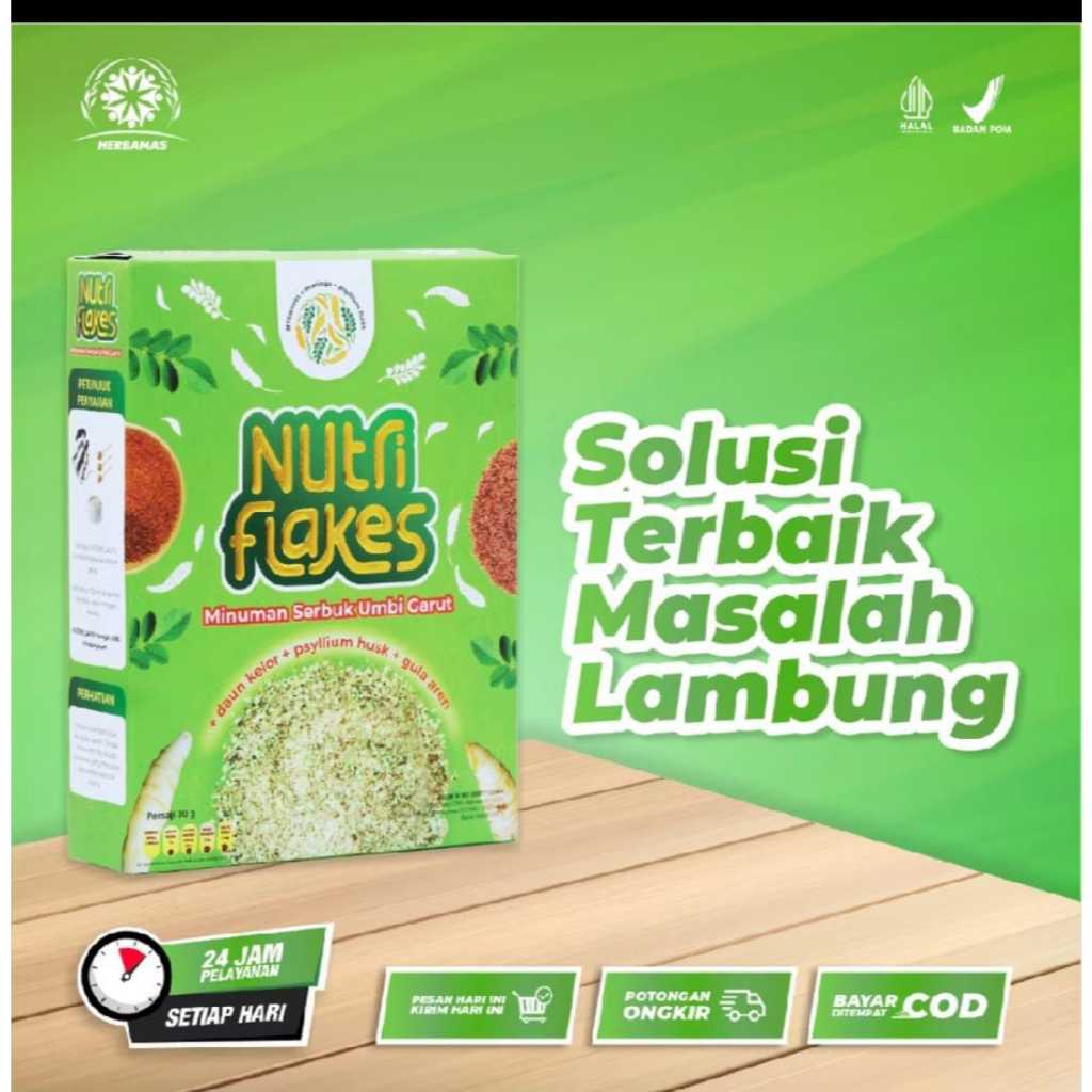 

NUTRIFLAKES ORI Sereal Umbi Garut Sehat Solusi Asam Lambung Naik Dan Gerd 1 Box