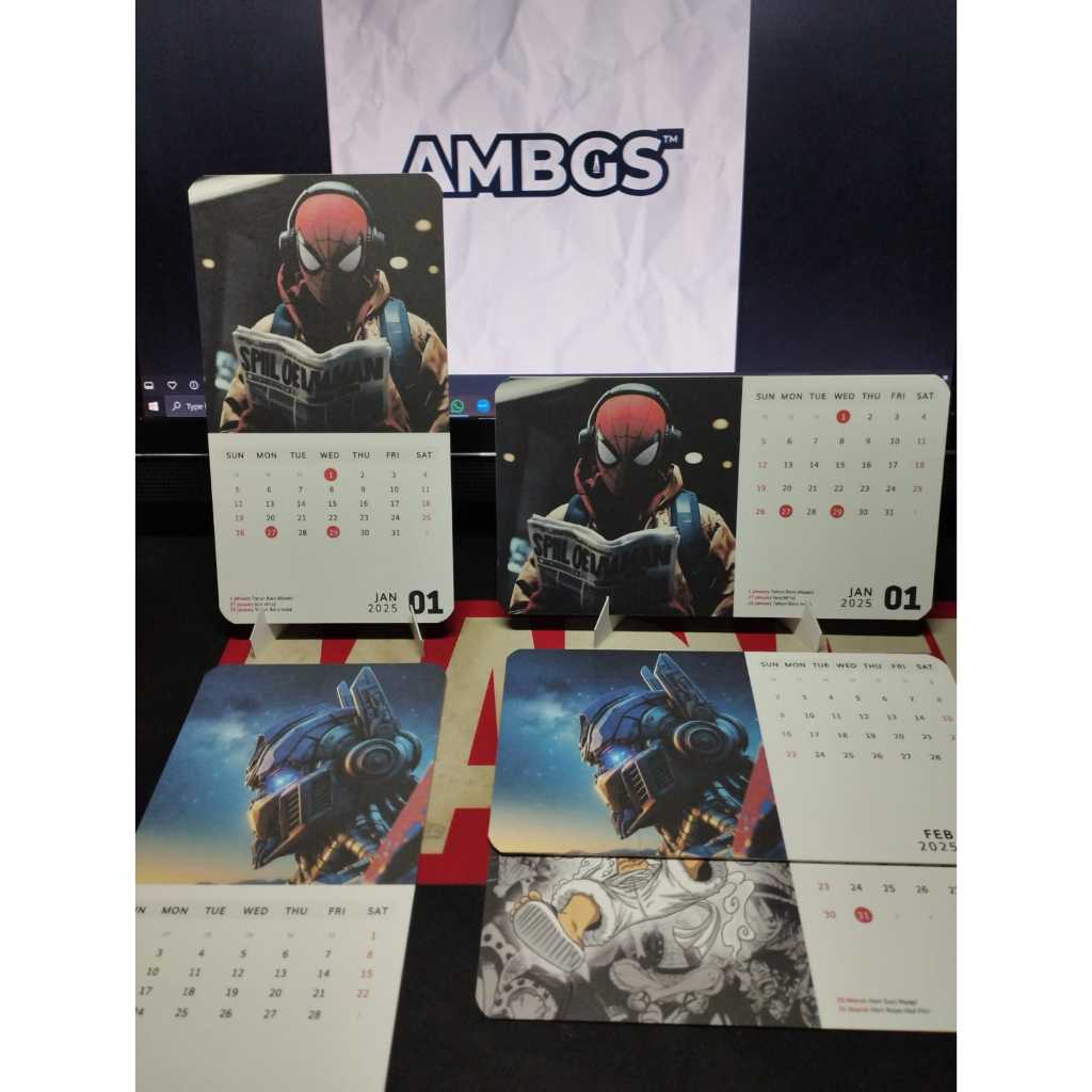 

Kalender Meja Estetik Custom