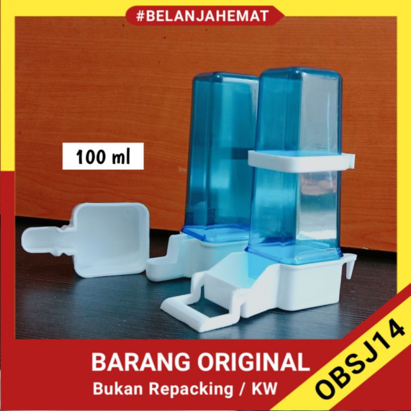 cepuk dispenser 100 ml cepuk maxglo set biru tempat pakan dan pakan dan minum burung