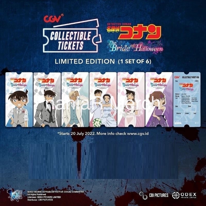 Detective Conan: The Bride of Halloween x CGV Official Collectible Ticket Set
