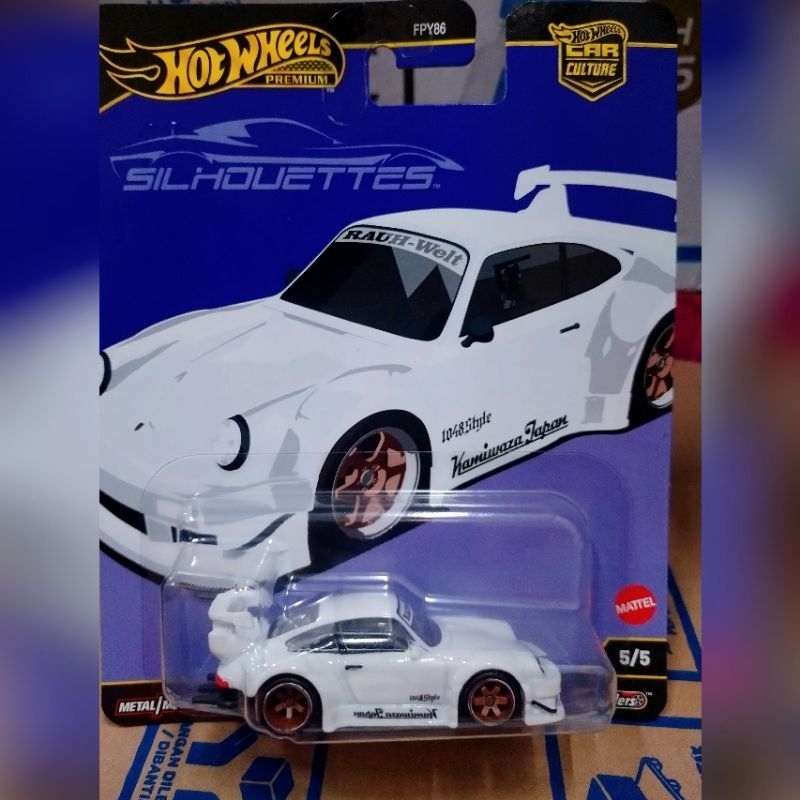 Hot Wheels Premium Silhouette Porsche RWB 930 White