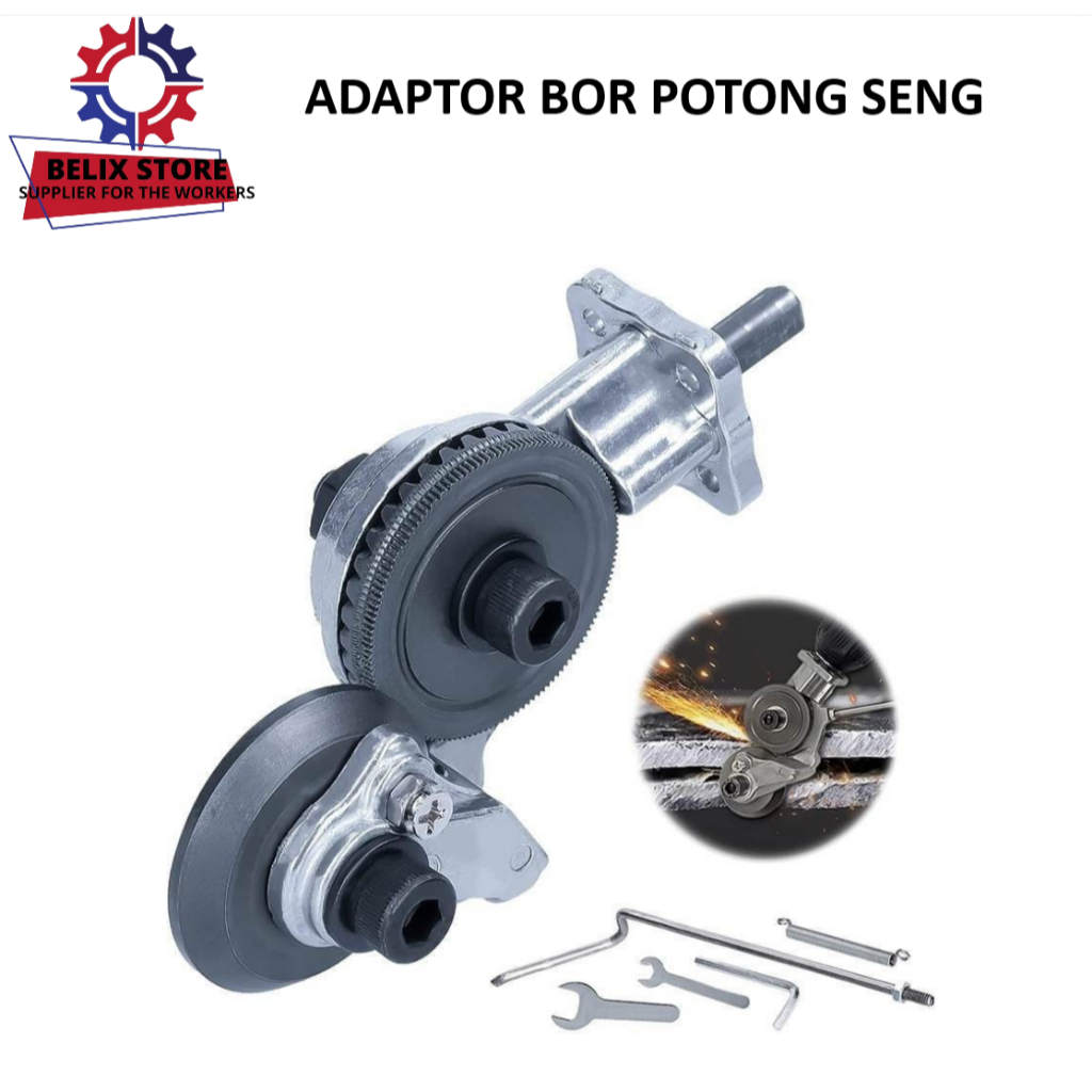 Adaptor Bor Potong Seng Alat Pemotong Plat Seng Adaptor Mesin Bor Gunting Metal Sheet