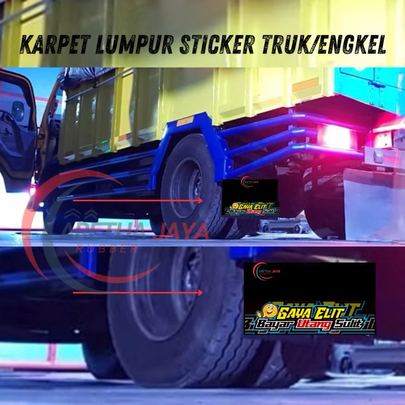 RB Karpet lumpur truk sticker / karpet lumpur truk coltdiesel engkel