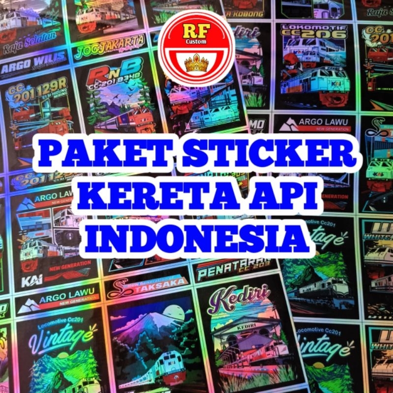 

(free sticker)CETAK PAKET STICKER KERETA API INDONESIA STIKER KAI FANS TERBARU