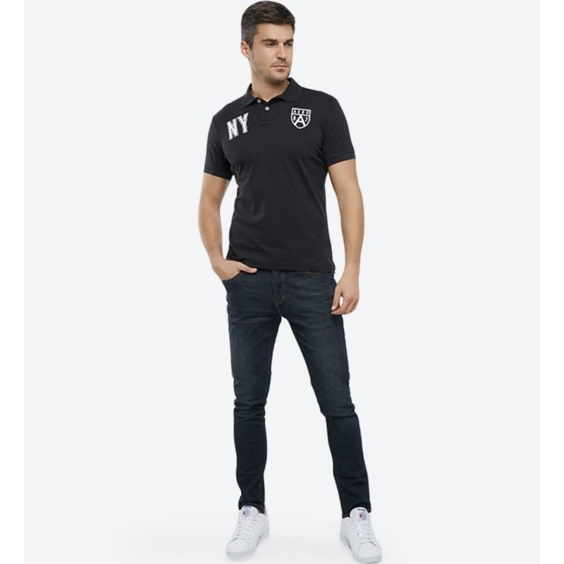 Polo Shirt Katun Casual Hitam Aeropostale