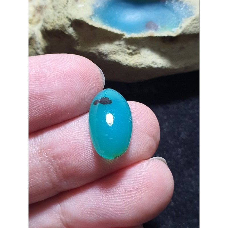 Natural bacan doko bluish body kristal high quality batu chrysocolla chalcedony asli