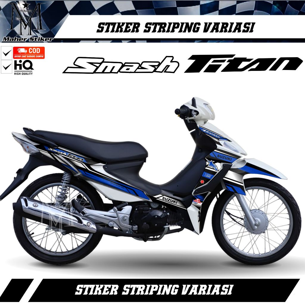 Stiker Striping Smash Titan Variasi Racing