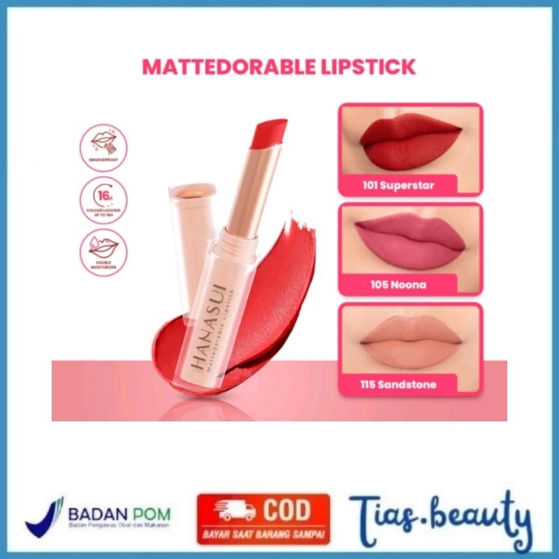 HANASUI MATTEDORABLE LIPSTICK / LIPSTICK HANASUI TERBARU