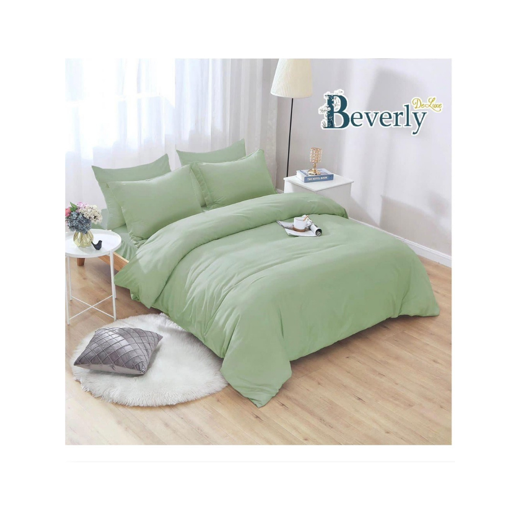 Sprei homemade katun CVC premium motif POLOS SAGE GREEN