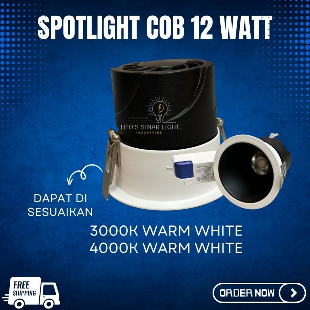 Lampu Sorot LED Spotlight Plafon 12 Watt Lifud Lampu Spotlight Plafon 12W