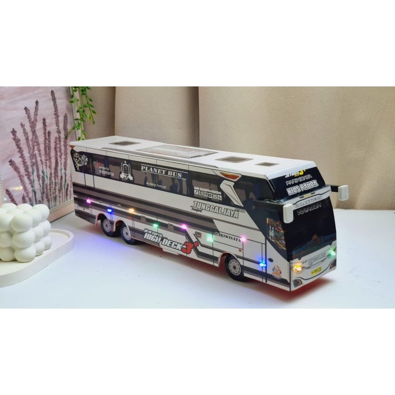 BUS MINIATUR PARIWISATA FULL LAMPU KEREN