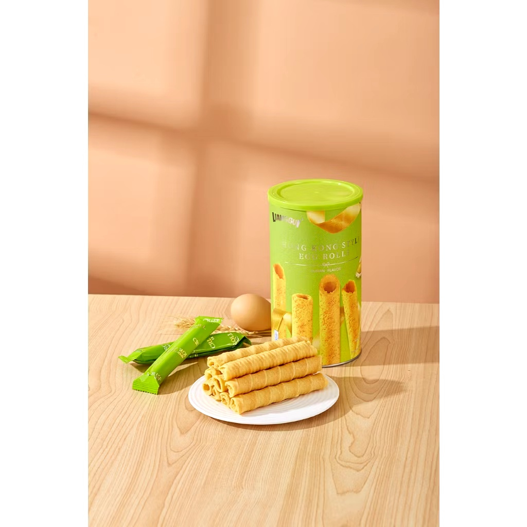 

[Promo Diskon] Lianggui Wafer Roll Egg Rolls Rasa Durian 168 Gr