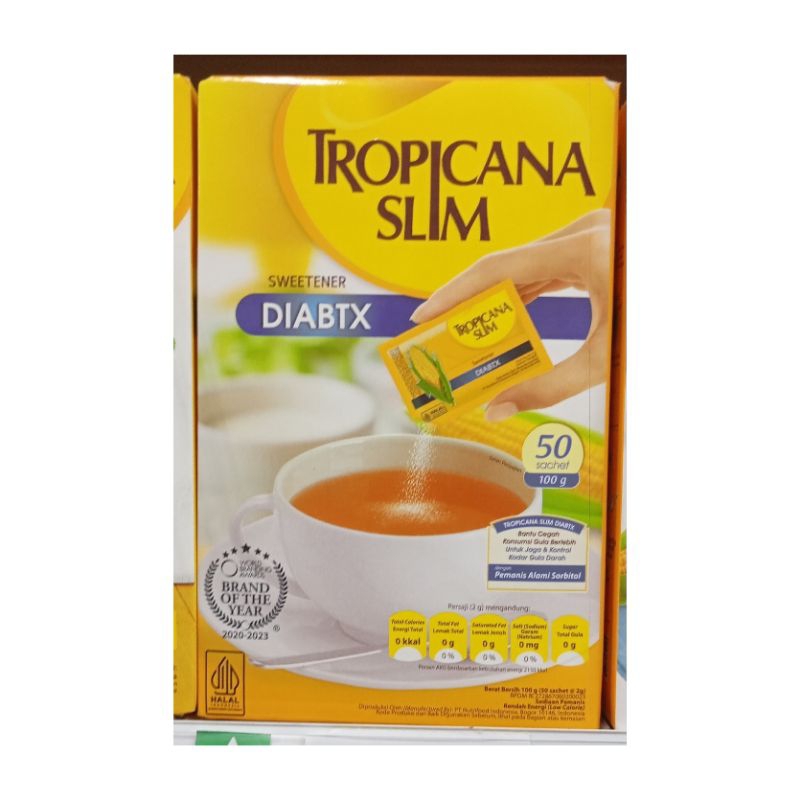 

TROPICANA SLIM SWEETENER DIABTX 50S 100GR