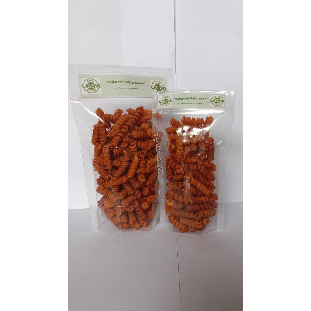 

(PAKET RESELLER) Makroni Spiral pedas manis LASMA, kemasan standing pouch besar&kecil