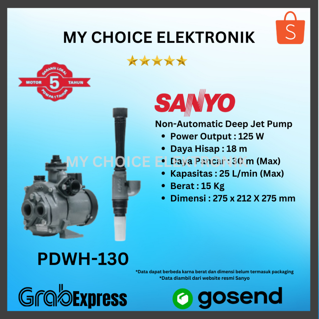Sanyo Semi Jet PDWH-130B / PD-WH130B / PDWH-130 B