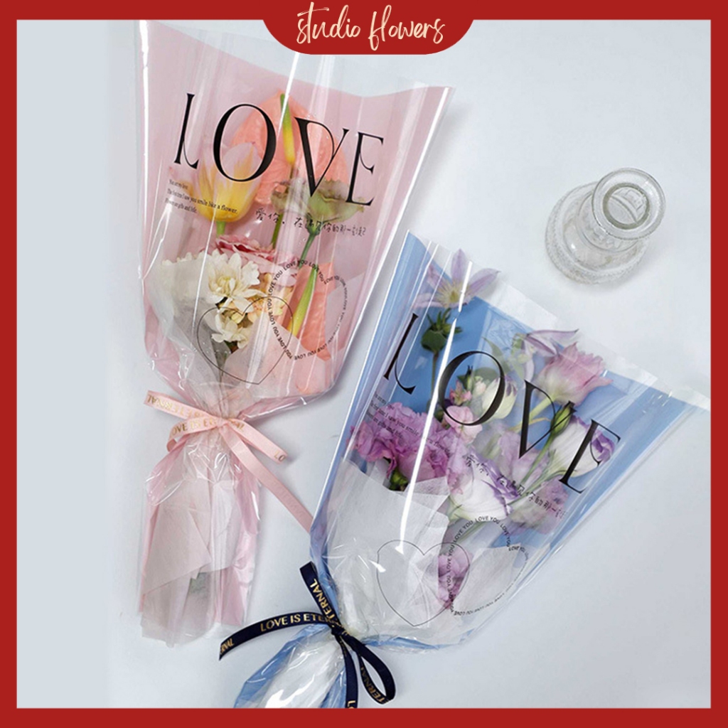 

(30 LEMBAR) Plastik Buket Bunga Single Flower Wrapping Plastic Single Rose Pembungkus Bunga SF04