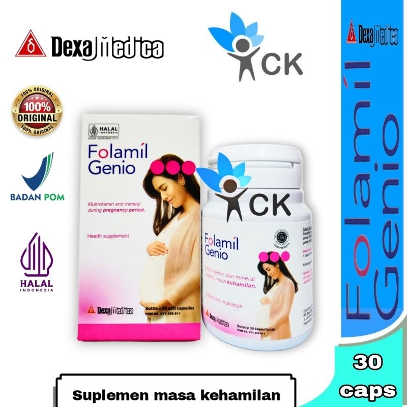 FOLAMIL GENIO @30 SOFT CAPSULE, Vitamin promil, Ibu Hamil dan menyusui
