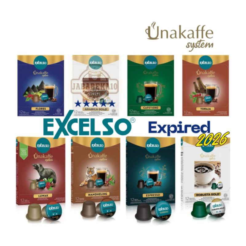 

EXCELSO Capsule Unakaffe Kopi Kapsul All Varian 12pods