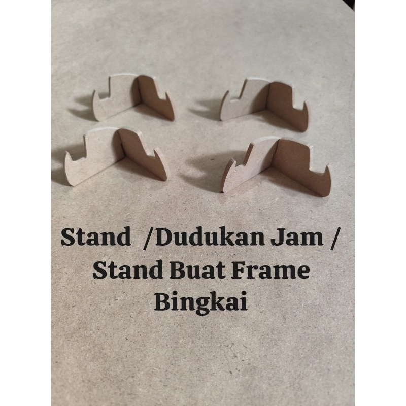Standing Kayu Jam Dinding / Kaki Penyangga Jam / Stand Frame Bingkai  Mdf