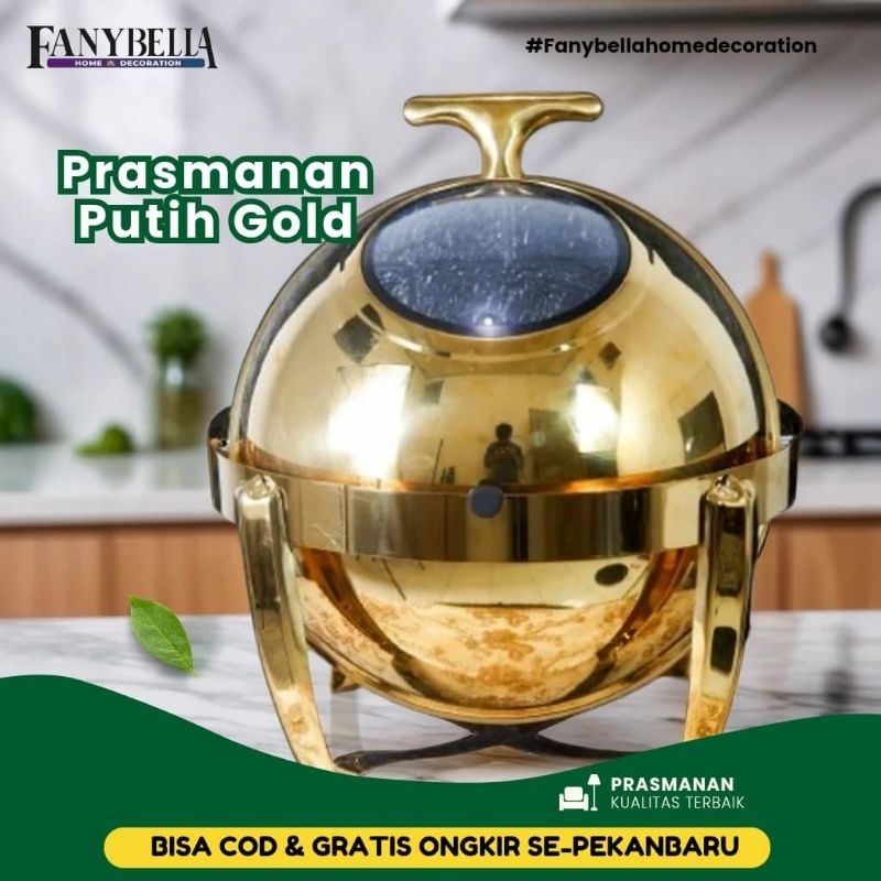 Queen Rose - Rolltop bulat Prasmanan 6 liter / chaving dish bulat / prasmanan bulat stainlees/prasma