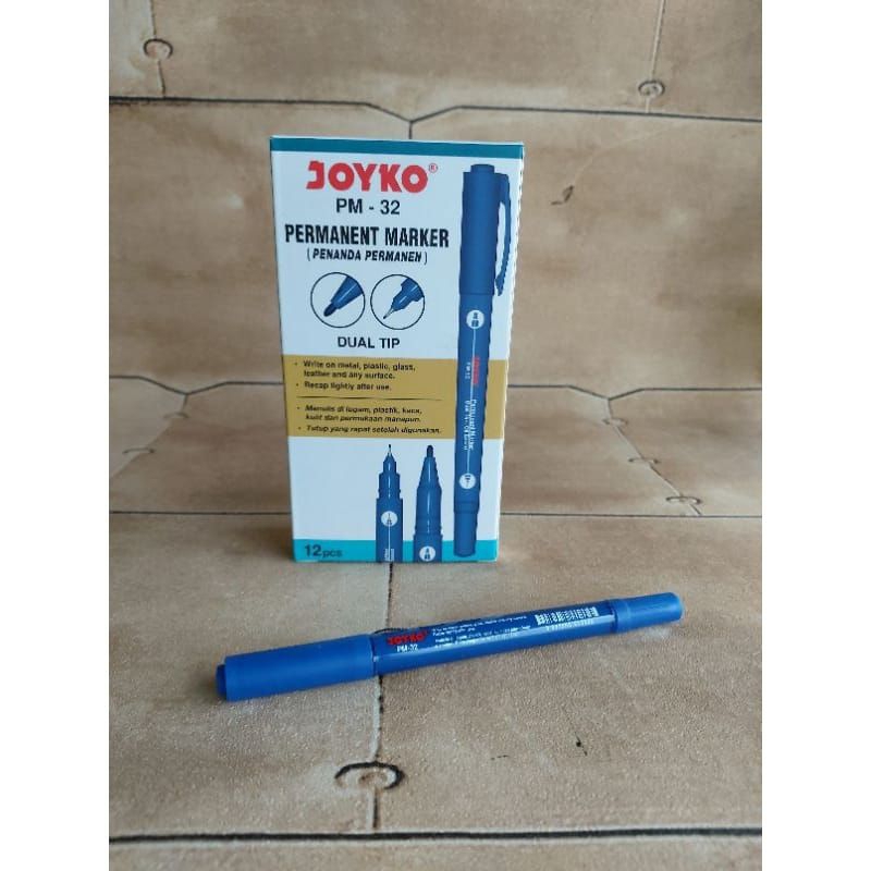

JOYKO PM-32 Permanen MARKER/Penanda Permanen Blue Dual Tip