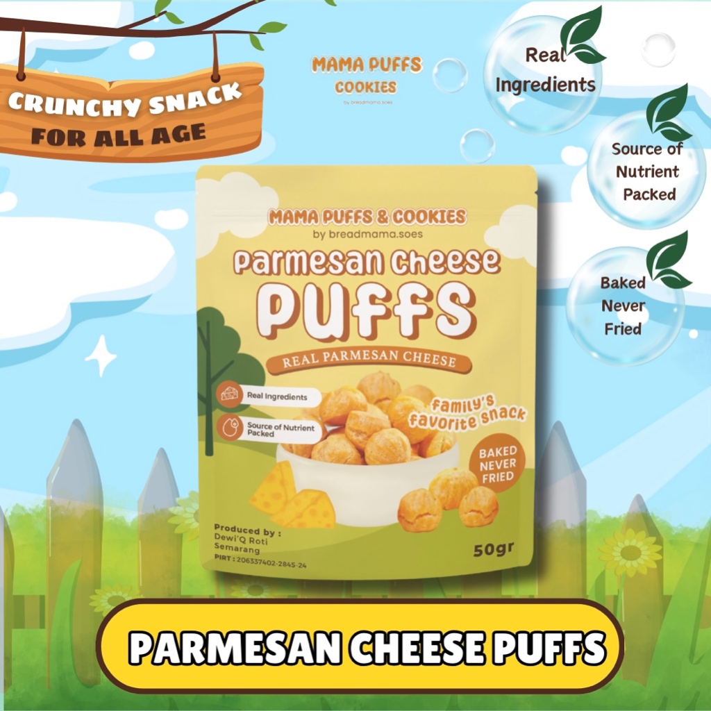 

Mama Puffs Cookies Snack Sehat Anak dan Keluarga Parmesan Cheese