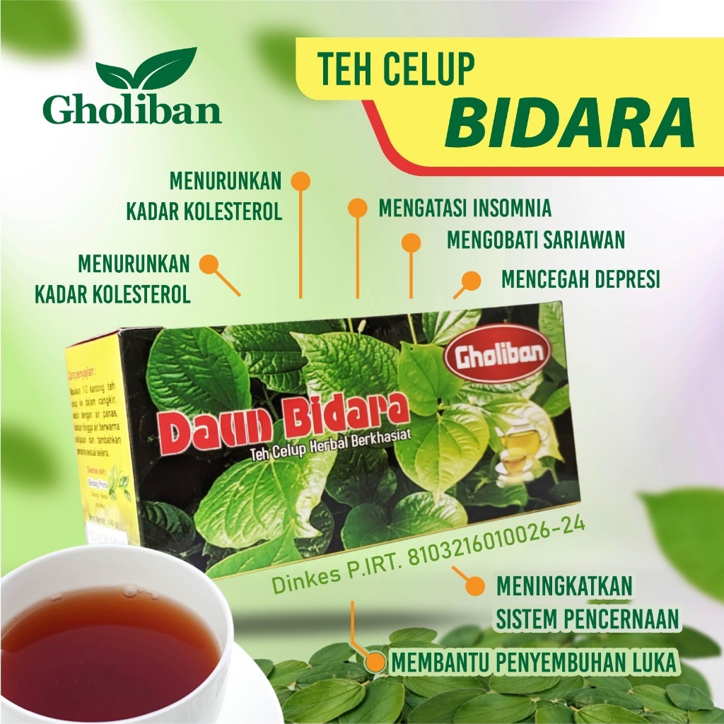 

TEH DAUN BIDARA CELUP GHOLIBAN ISI 20 KANTONG ORIGINAL