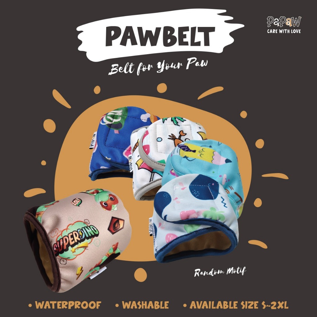 Popok Anjing Jantan Bisa Dicuci Washable & Waterproof Manner Belt Only Anti Tembus Bocor PawBelt