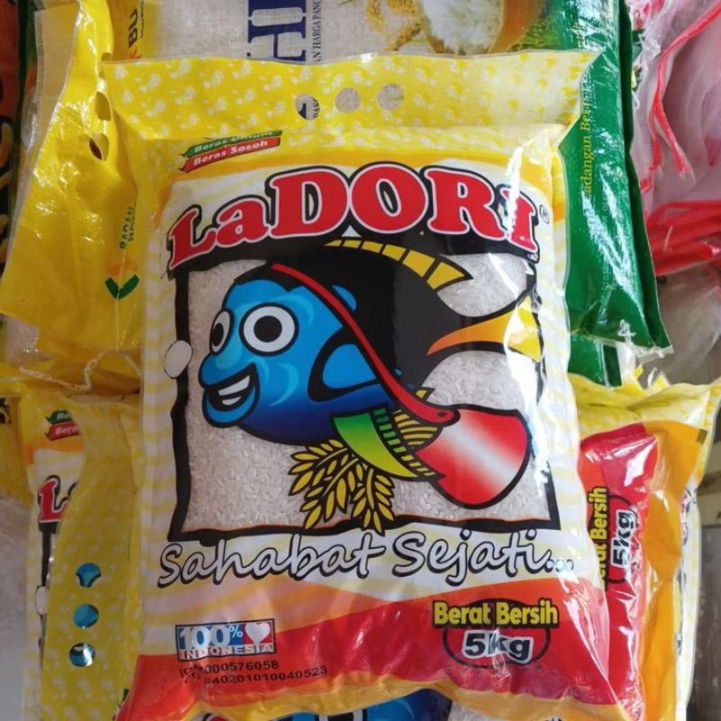 

Beras Ladori 5 kg pulen dan premium