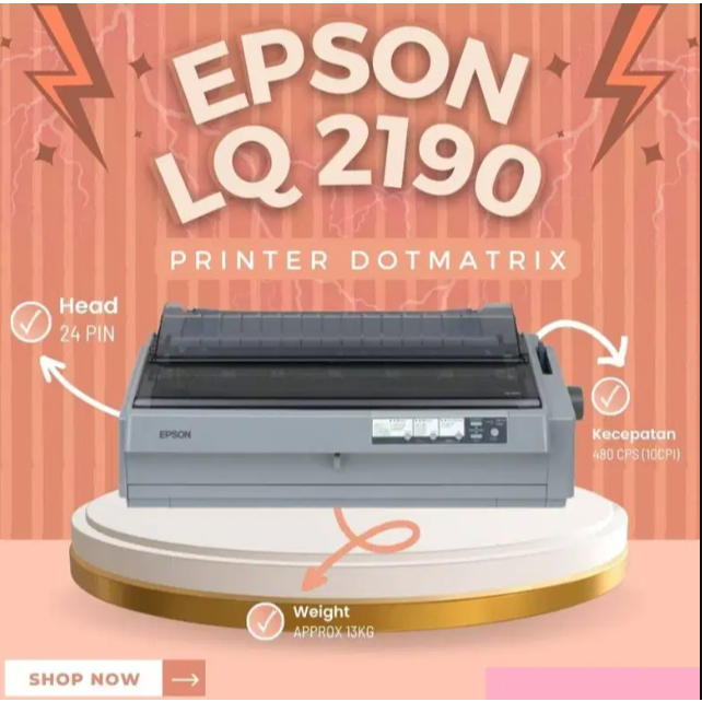Printer Epson LQ2190 Garansi Distributor Dotmatrix Printer A3 Epson LQ-2190 Baru Garansi Toko (M)
