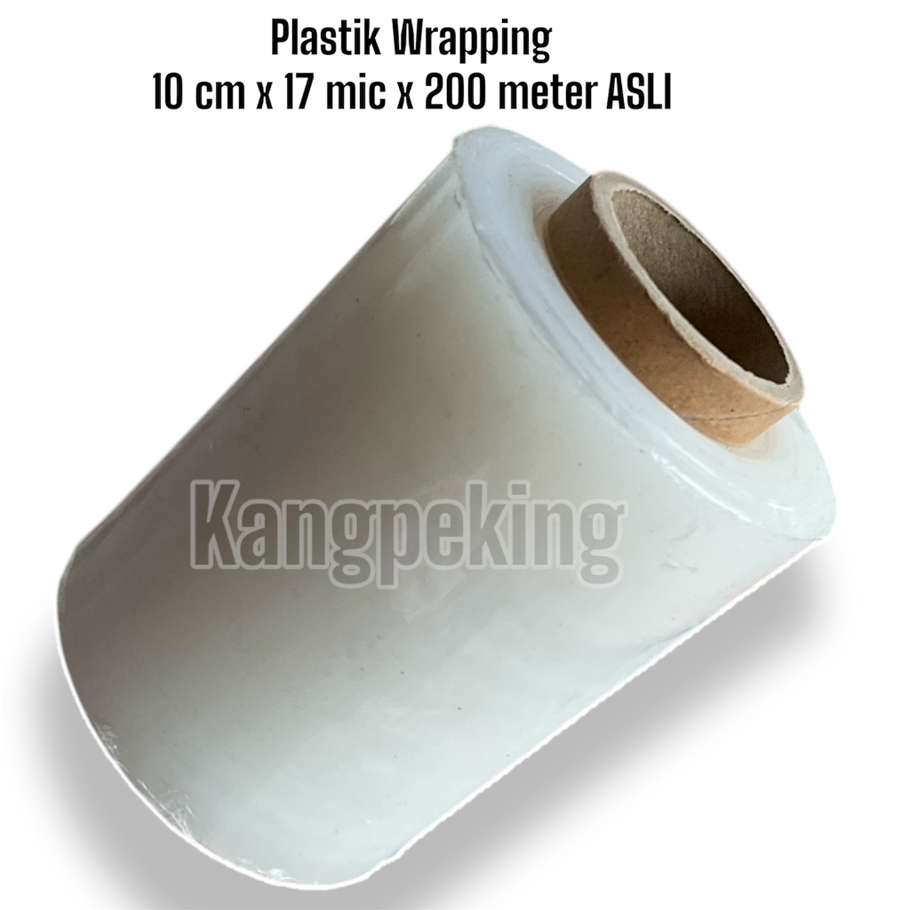 

Plastik Wrapping 10 cm x 17 Micron x 200 meter / Stretch Film Tebal Transparan plastik wrap original