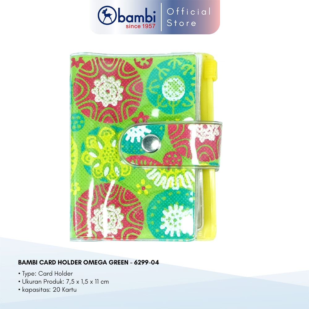 

Bambi Card Holder Exclusive Omega Green Series 20 Card Pouch Original