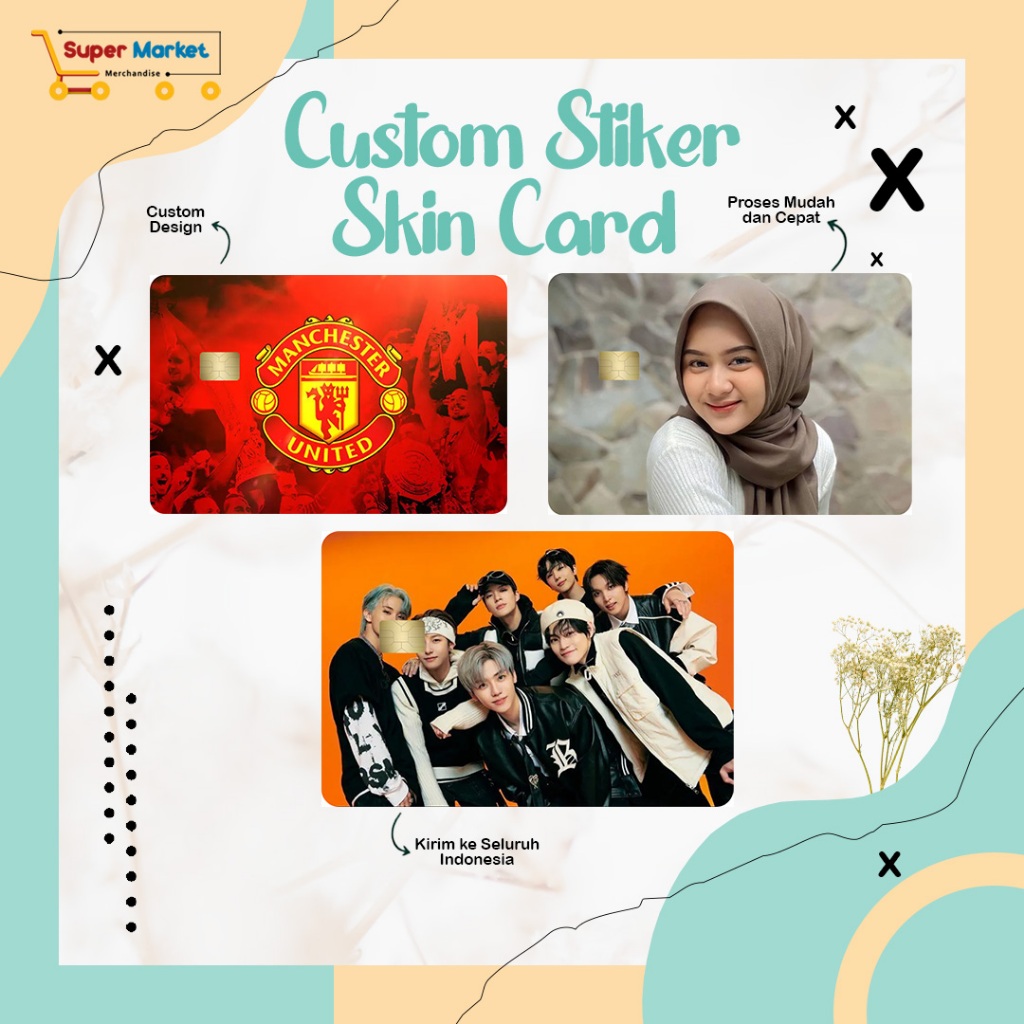 

Bikin Sticker Skin Card Custom - Vinyl ATM Debit / Cetak Stiker Kartu Kredit, Emoney, Flazz, Kartu Akses