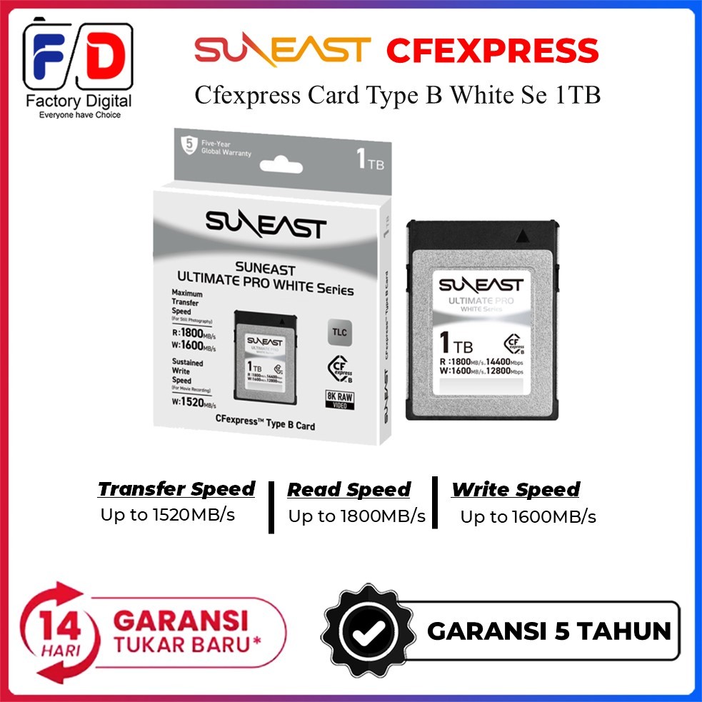 SUNEAST CFexpress 1TB Type B Card White Series Ultimate PRO