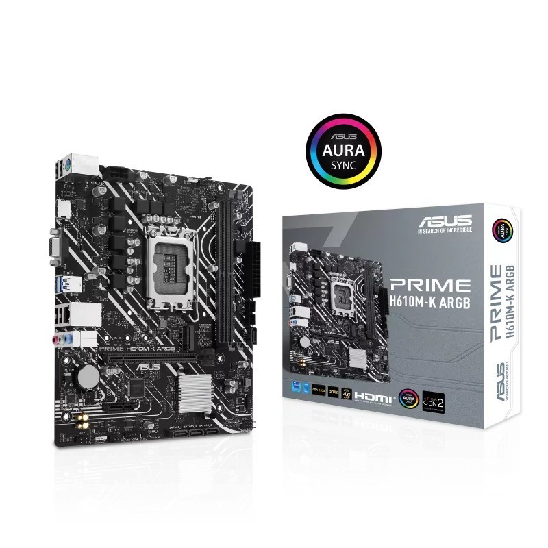 MOTHERBOARD ASUS PRIME H610M-K ARGB - MOBO ASUS H610MK ( DDR5 LGA1700)
