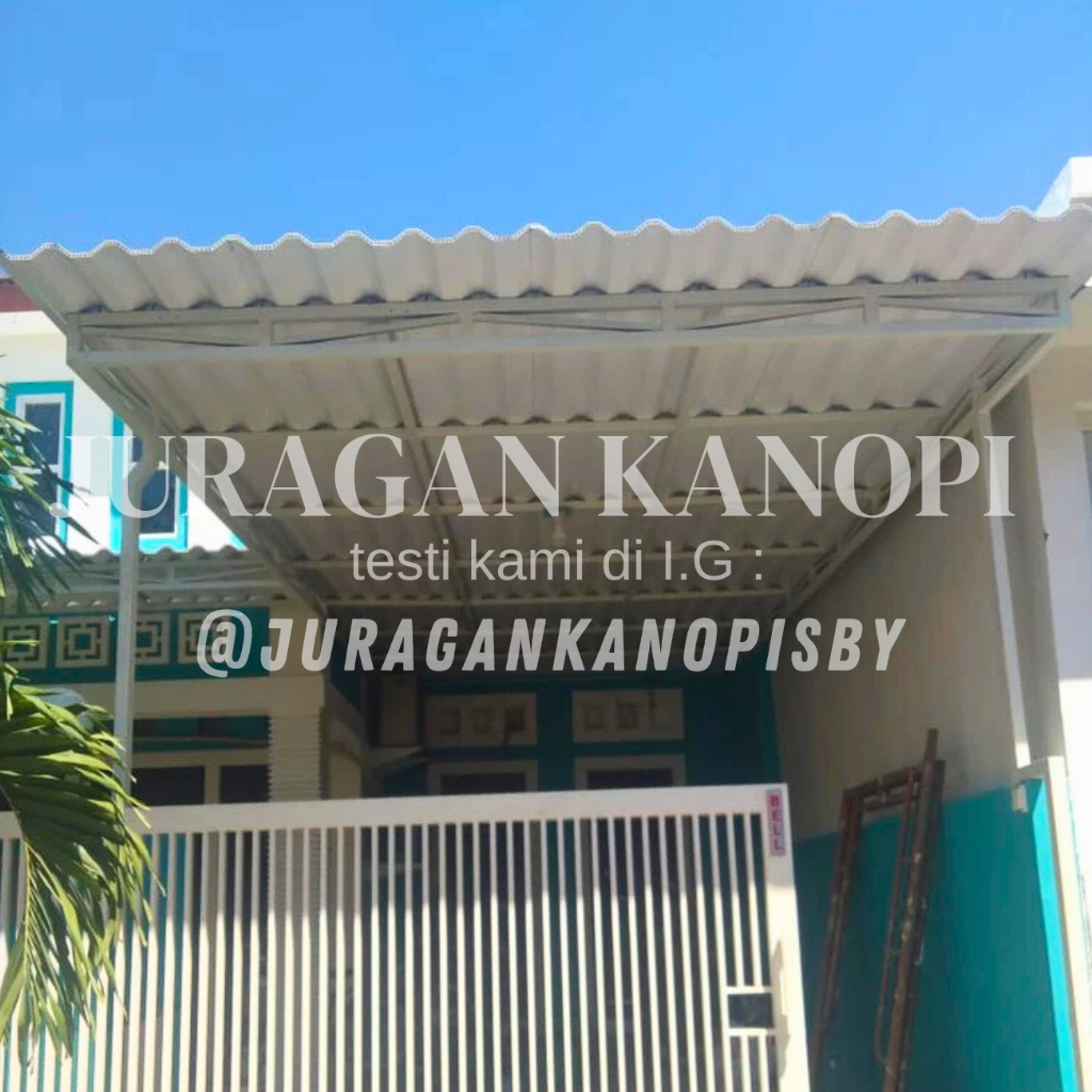 Kanopi upvc atap alderon double layer murah surabaya