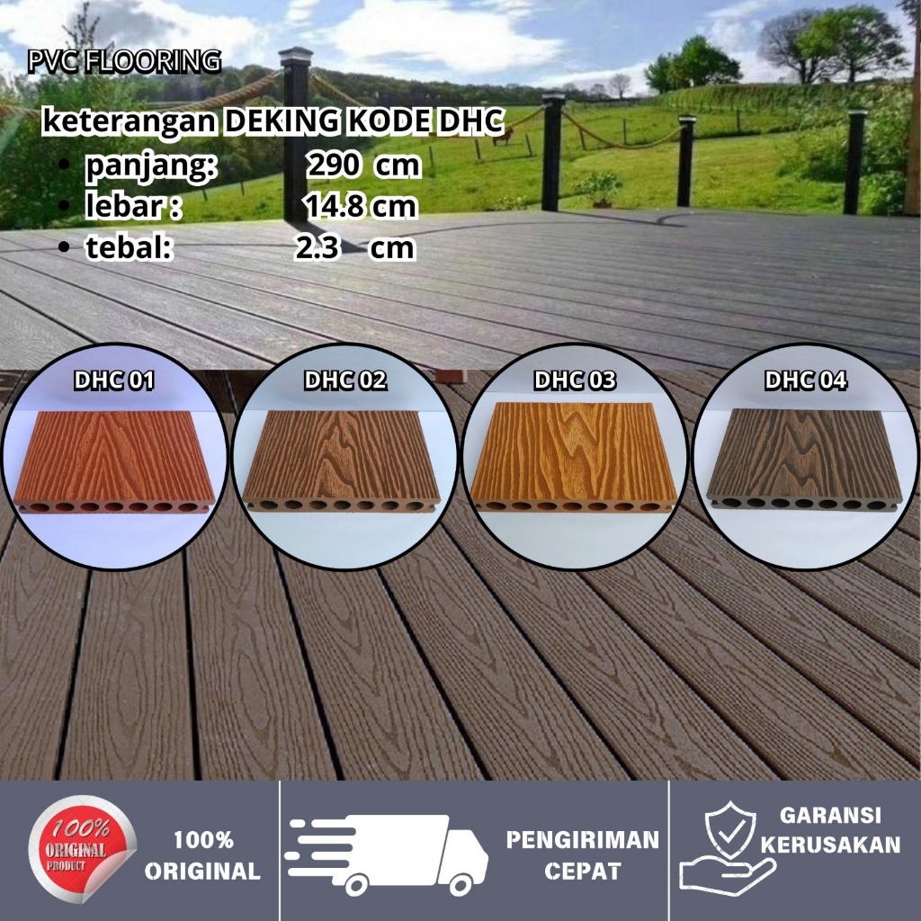 Lantai Decking WPC Outdoor WPC LANTAI WPC DECKING WPC FLOORING Lantai Kayu Decking Tile Outdoor