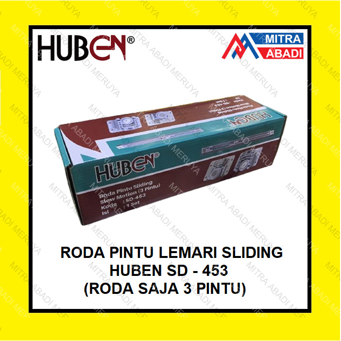 HUBEN SD - 453 Roda Saja Pintu Lemari Sliding Wardrobe Kamar Tidur Soft Closing Slow Motion Hydrauli