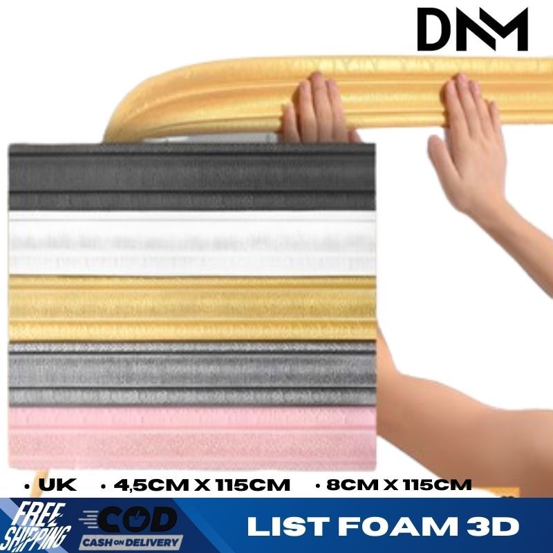 Wallpaper List Foam 3D Wall Frame List Border Foam Moulding 3D Wallpaper PLAFON BORDER LIST 8cm x 11
