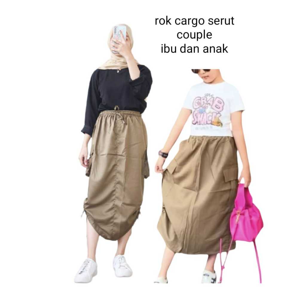 rok cargo couple ibu dan anak/couple ibu dan anak rok cargo